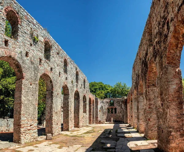 Impressões Antiga Cidade Butrint Buthrotum Atração Turística Albânia Viajar Verão — Fotografia de Stock