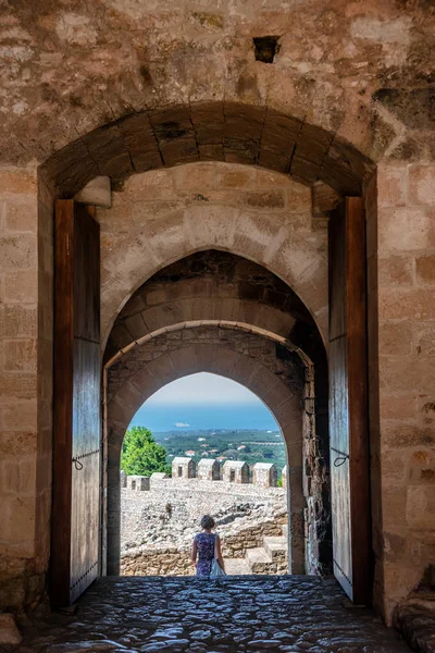 Castello Chlemoutsi Noto Anche Come Clermont Nel Villaggio Kastro Comune — Foto Stock