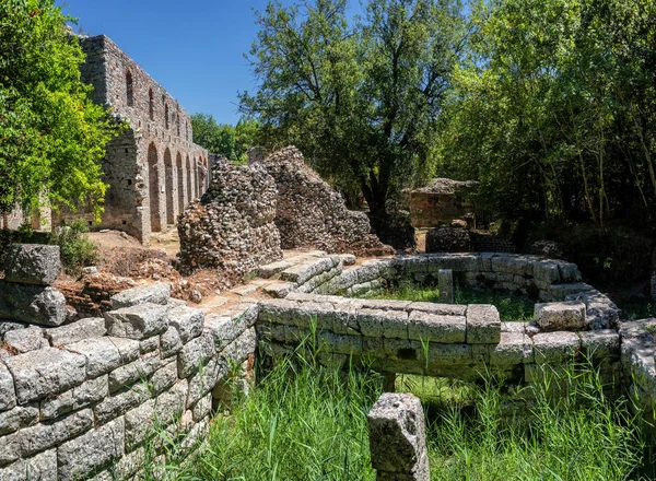 Antik Butrint Kasabasının Buthrotum Arnavutluk Taki Turistik Cazibesi Yaz Seyahati — Stok fotoğraf