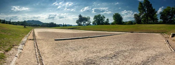 Ancient classic greek olympic stadium at Olympia in Greece