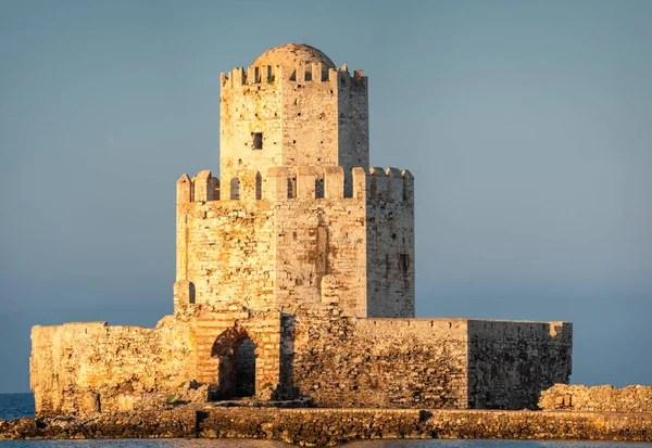 Mora 'daki Methoni Venedik Kalesi, Messenia, Yunanistan. Methoni Kalesi 1209 'dan sonra Venedikliler tarafından inşa edildi..