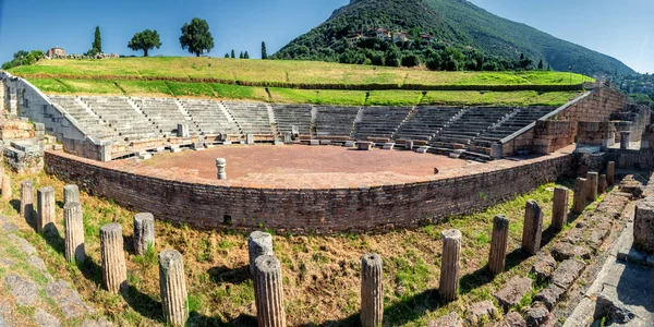 Peloponnese Yunanistan Antik Tiyatro Messini Kalıntıları — Stok fotoğraf