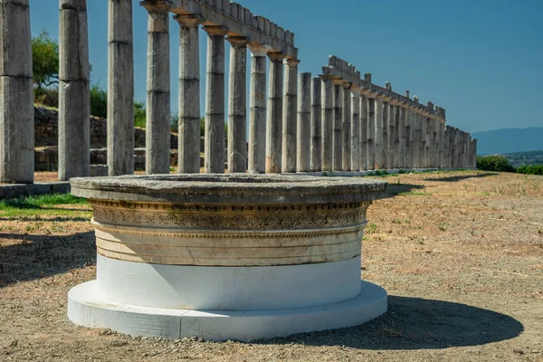 Pohled Antický Řecký Stadion Starověkém Messini Řecku — Stock fotografie