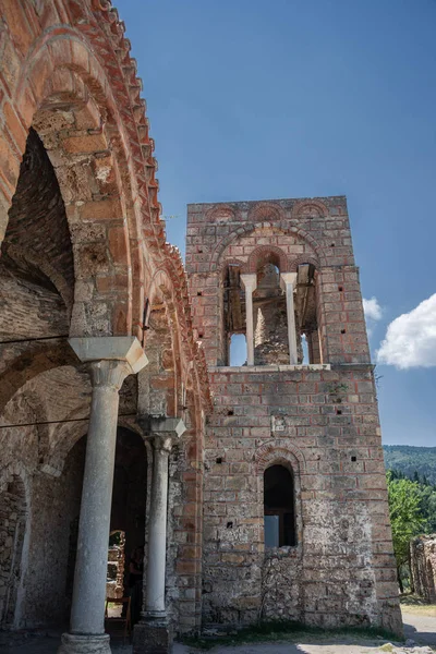 Hagia Sophia Templom Középkori Bizánci Vár Mystras Közel Spárta Város — Stock Fotó