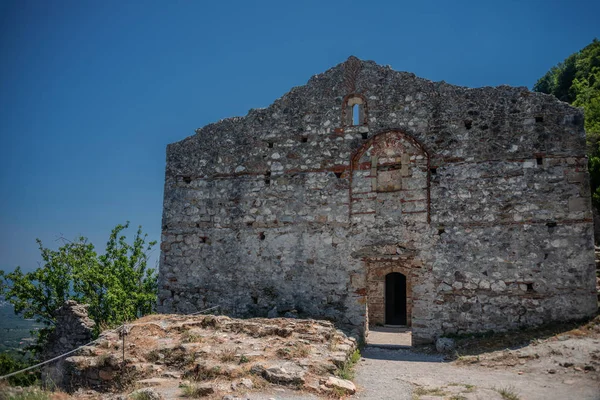 Mystras Középkori Bizánci Várvárosának Benyomásai Közel Spárta Városához Lakóniához Peloponnészoszhoz — Stock Fotó