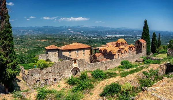 Benyomások Moni Panagia Pantanassa Kolostor Középkori Bizánci Várnegyed Mystras Közel — Stock Fotó