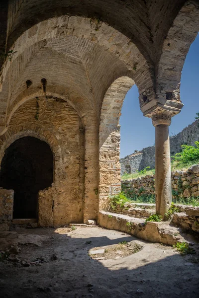 Impressions Medieval Byzantine Castletown Mystras Close Sparta Town Lakonia Peloponnese — Stock fotografie