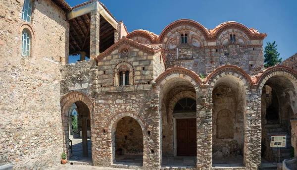 Impressions Monastère Moni Panagia Pantanassa Dans Château Byzantin Médiéval Mystras — Photo