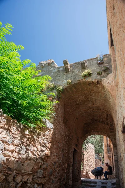 Impressioni Della Pittoresca Città Fortificata Monemvasia Nel Peloponneso Grecia — Foto Stock