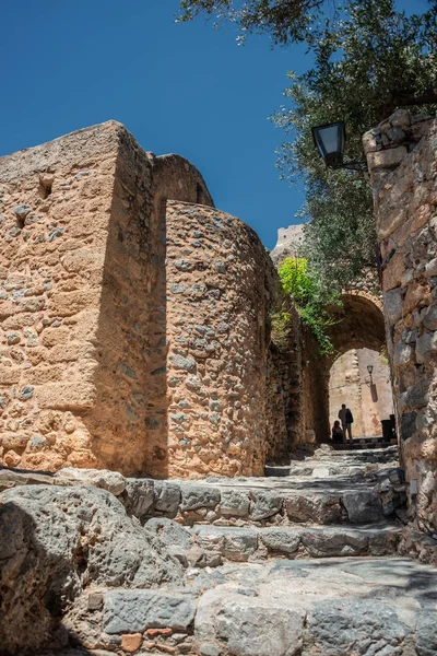 Impressions Picturesque Monemvasia Fortified Town Peloponnese Greece — 스톡 사진
