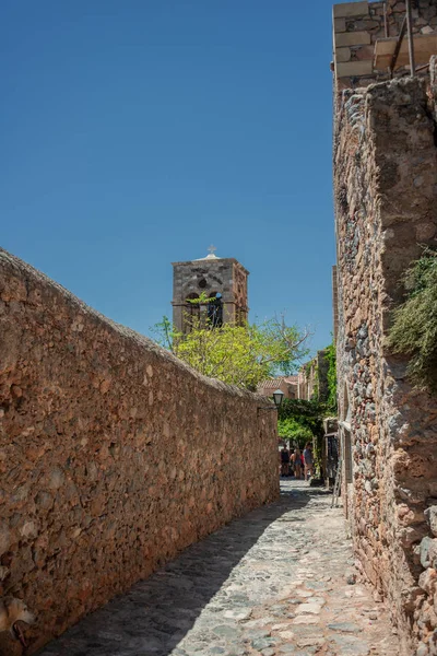 Impressions Picturesque Monemvasia Fortified Town Peloponnese Greece — 스톡 사진