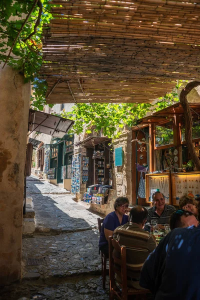 Antiguo Pueblo Monemvasia Peloponeso Grecia Con Sus Encantadoras Calles Estrechas — Foto de Stock