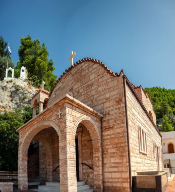 Loutraki, Corinthia, Yunanistan yakınlarındaki Saint Patapios Manastırı