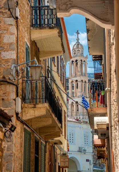 Impresiones Vida Callejera Fachadas Del Centro Histórico Ciudad Nafplio Caluroso — Foto de Stock