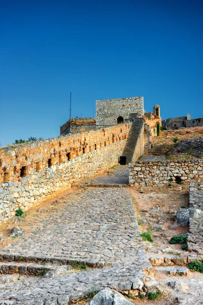 Εντυπώσεις Του Κάστρου Παλαμήδι Στο Λόφο Πάνω Από Ναύπλιο Στην — Φωτογραφία Αρχείου