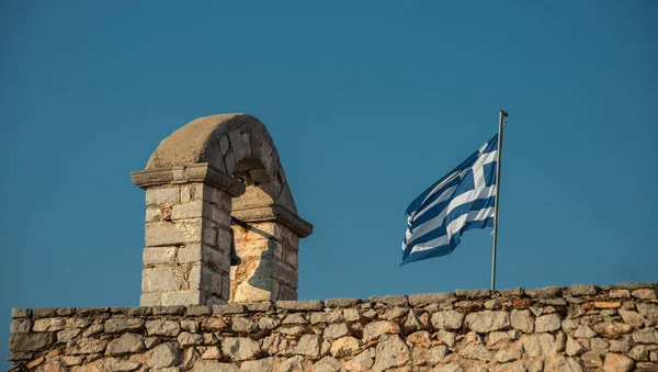 Impressions Château Palamidi Sur Colline Dessus Ville Nauplie Grèce Europe — Photo