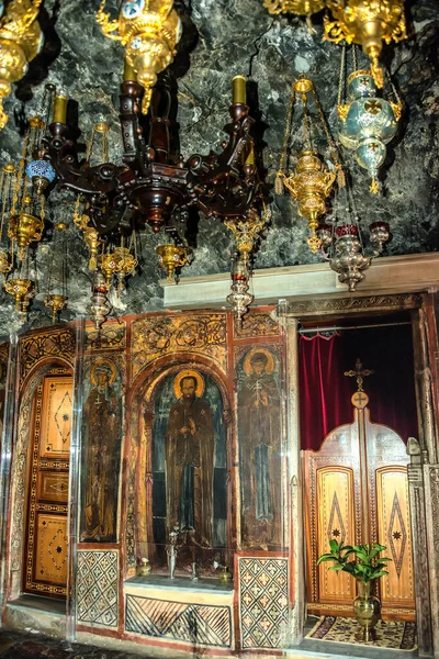 Binnen Gezicht Het Klooster Van Patapios Moni Osiou Patapiou Loutraki — Stockfoto