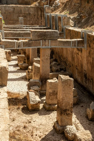 Ερείπια Της Μεσογείου Του Ηραίου Ενός Ναού Αφιερωμένου Στη Θεά — Φωτογραφία Αρχείου