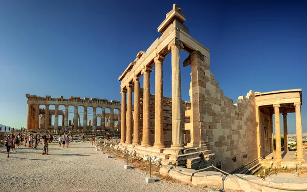 Porch Famoso Caryatid Temple Grego Antigo Erechtheum Acropolis Atenas Local — Fotografia de Stock