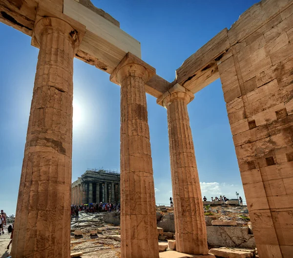 Propylaea Acropolis Ancient Entrance Acropolis One Main Landmarks Athens Classic — Stock Photo, Image