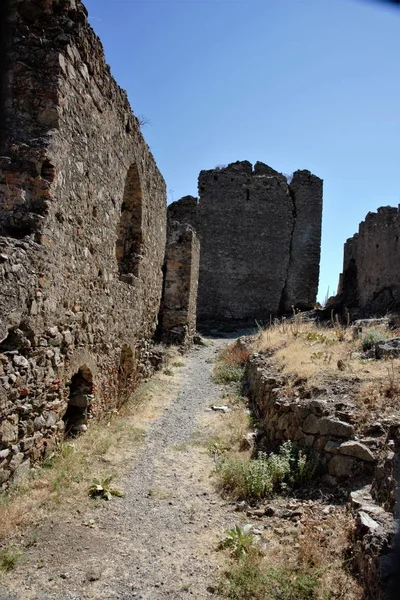 Ruin Ghost Town National Parl Aspromonte Fiumara Ποταμός Amendolea — Φωτογραφία Αρχείου