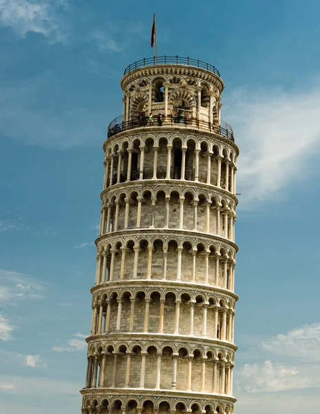 Pisa Nın Eğimli Kulesi Talya Açık Güneşli Bir Günde Mavi — Stok fotoğraf