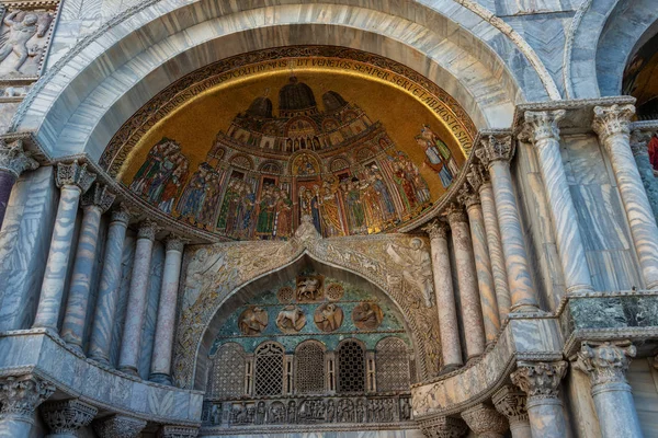 Detalle Arquitectónico Basílica San Marco Venecia Italia — Foto de Stock