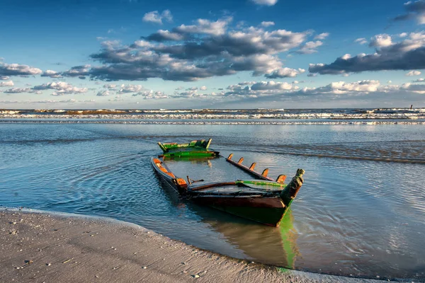 Пляж Spiaggia Boccasetta Дельте Реки Севере Италии — стоковое фото