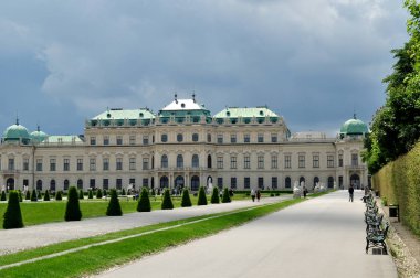 ünlü schloss belvedere, johann tarafından inşa edilmiş güzel manzarasını lukas von hildebrandt prince eugene Savoy, Viyana, Avusturya için yazlık olarak