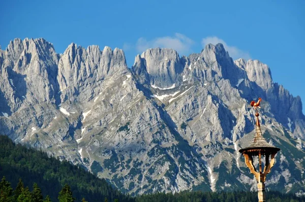 Vista Panorámica Las Montañas Kaiser Wilder Kaiser Tirol Austria —  Fotos de Stock