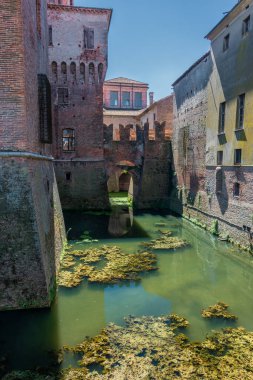Ortaçağ kalesi, İtalya 'daki Gonzaga Saint George (Giorgio) kalesi, Mantua (Mantova) 