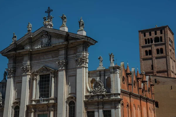 Πλευρική Άποψη Του Duomo San Pietro Mantova Καθεδρικός Ναός Του — Φωτογραφία Αρχείου