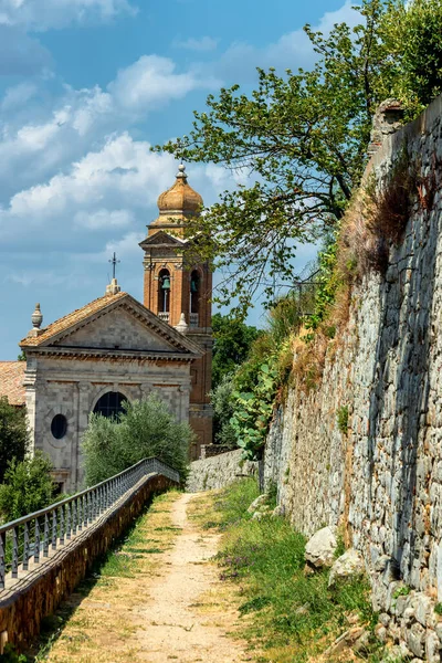 Montalcino Középkori Városának Benyomásai Toszkána Olaszország — Stock Fotó