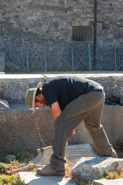 Gli Archeologi Fanno Loro Lavoro Pompei — Foto Stock