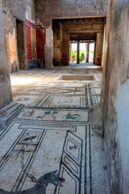 Pompeii 'deki lüks Roma villasının kalıntıları.
