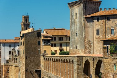 İtalya 'nın Toskana kentindeki Pitigliano şehrinin görüntüsü ve izlenimleri