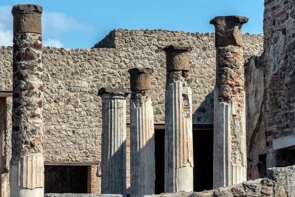 Talya Napoli Yakınlarındaki Pompei Nin Tarihi Yerinin Izleri — Stok fotoğraf