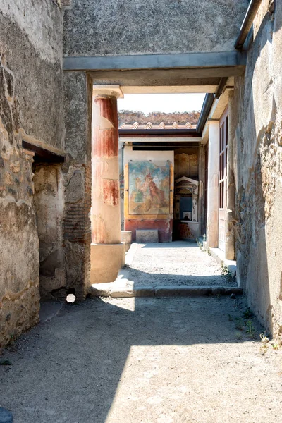 Ruinas Lujosa Villa Romana Pompeya — Foto de Stock