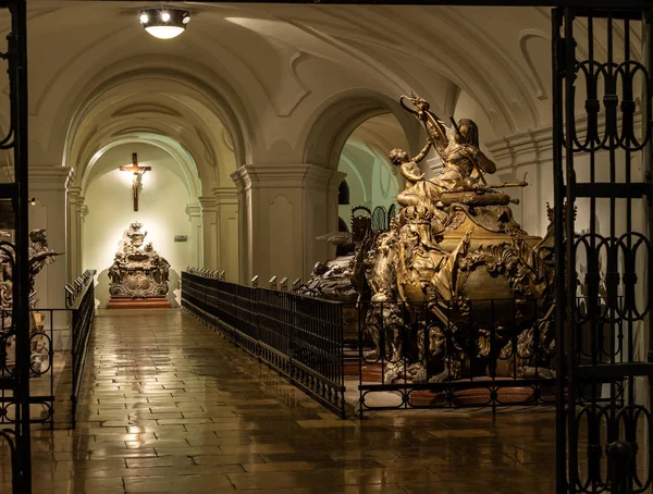 Craniul Sicriele Monarhului Austriac Mare Parte Habsburgic Cripta Imperială Viena — Fotografie, imagine de stoc