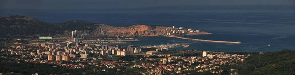Panorama Puerto Ciudad Bar Montenegro — Foto de Stock