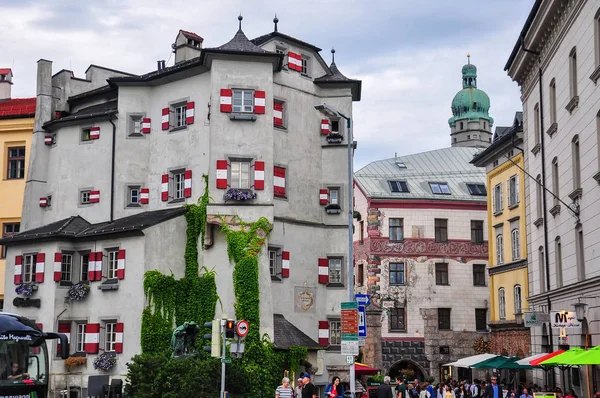 Edifício Restaurante Ottoburg Rua Herzog Friedrich Cidade Velha Innsbruck Áustria — Fotografia de Stock