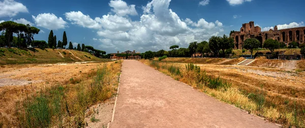 Circus Maximus Starożytny Rzymski Stadion Wyścigów Rydwanów Największe Miejsce Rozrywki — Zdjęcie stockowe