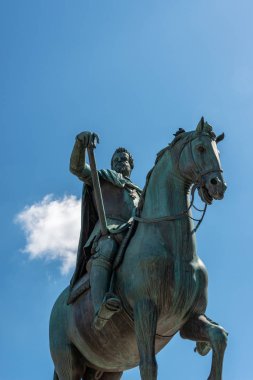 ferdinando heykeli ben de medici, Grandük Toskana, yer alan piazza della santissima annunziata, Floransa, İtalya 
