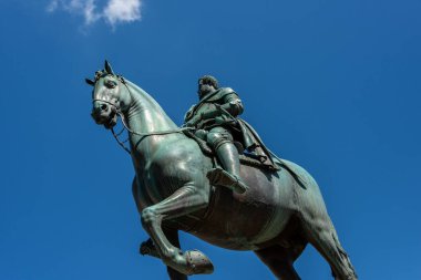 ferdinando heykeli ben de medici, Grandük Toskana, yer alan piazza della santissima annunziata, Floransa, İtalya 