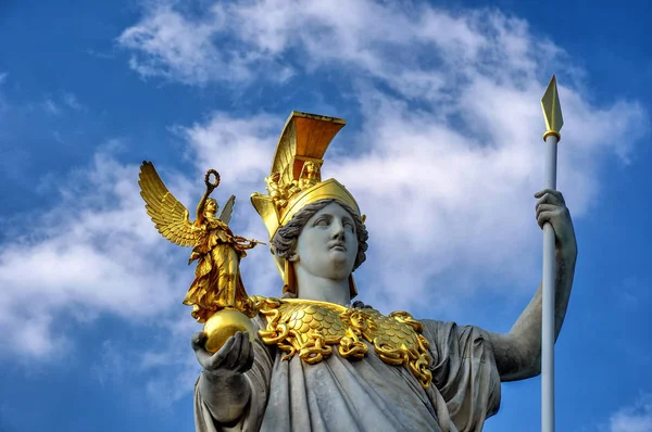 Statue Pallas Athena Devant Parlement Autrichien Vienne — Photo