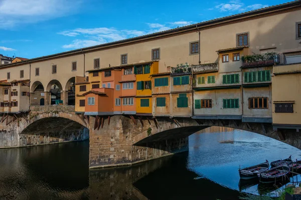 Γέφυρα Ponte Vecchio Στο Ιστορικό Κέντρο Της Φλωρεντίας Έννοια Των — Φωτογραφία Αρχείου