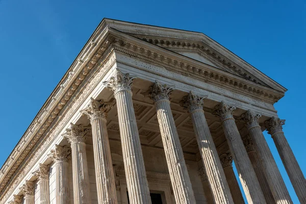 Maison Carre Ancien Temple Romain Nmes Occitanie — Photo