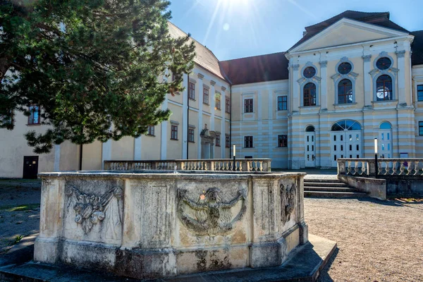 Mosteiro Premonstratensiano Geras Waldviertel Baixa Áustria Áustria Famosa Pela Piscicultura — Fotografia de Stock