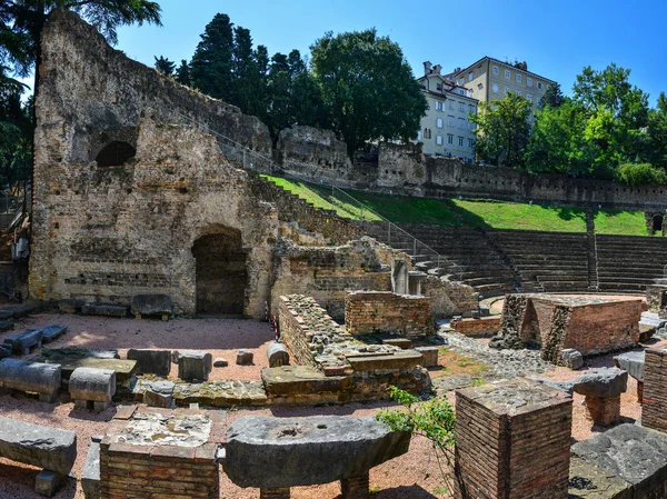 Famous Roman Theatre Trieste Located Downtown Trieste Italy — Stock Photo, Image