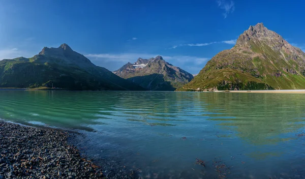 Idyllische Alp Panorama Bij Silvretta Dam — Stockfoto